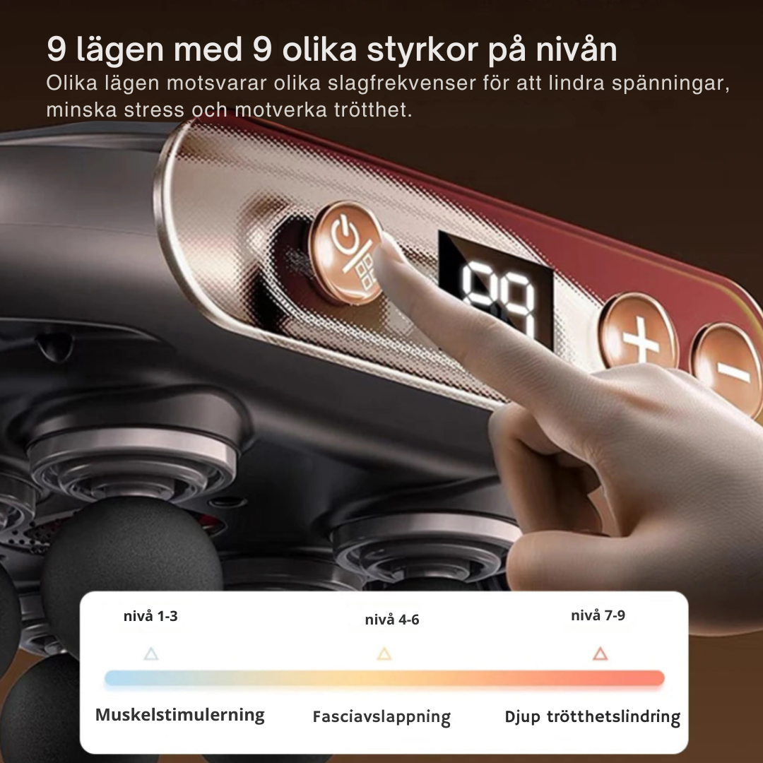Massagerpistol - VibraFlex 6-Huvuden