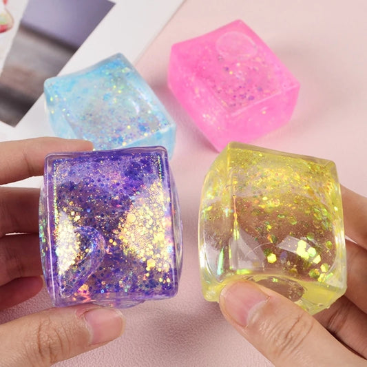 Squishy Stresskuber Glitter